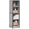 vidaXL Book Cabinet Grey Sonoma 40x35x139 cm Engineered Wood
