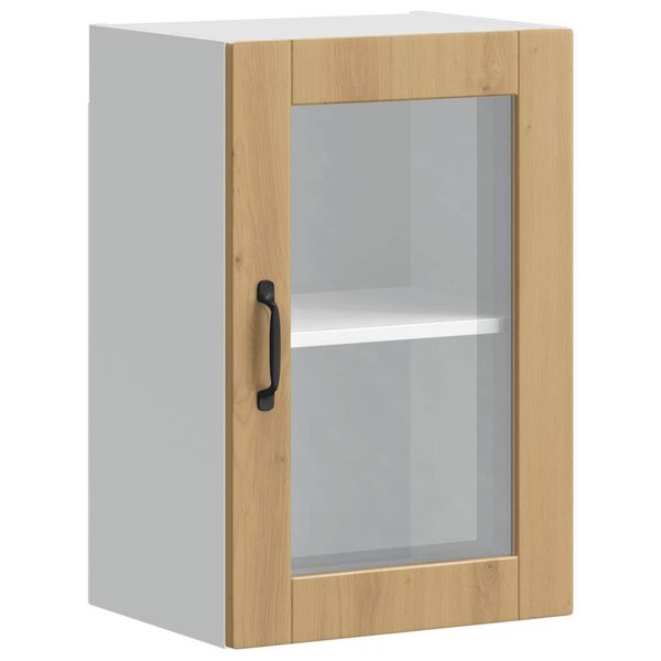 vidaXL Kitchen Wall Cabinet with Glass Door&nbsp;Porto Artisan Oak