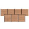 vidaXL Fence Set 7 pcs 1218 x 186 cm WPC and Aluminium Brown