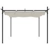vidaXL Pergola with Retractable Roof Cream 295x292x230 cm