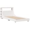 vidaXL Bed Frame without Mattress White 90x200 cm Solid Wood Pine