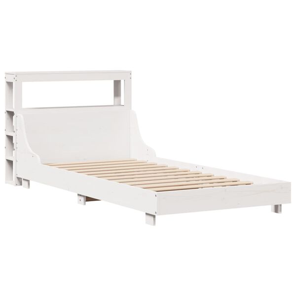 vidaXL Bed Frame without Mattress White 90x200 cm Solid Wood Pine