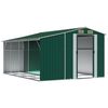 vidaXL Garden Shed Green 277x365.5x179 cm Galvanised Steel