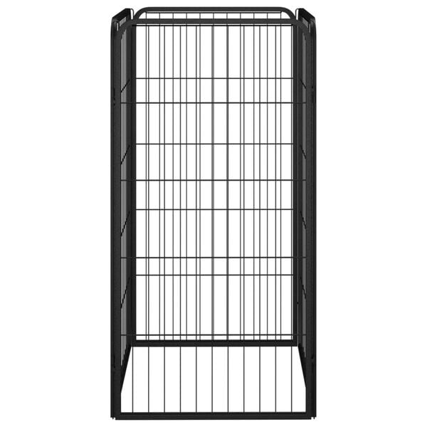 vidaXL Dog Playpen 4 Panels Black 50x100 cm Powder-coated Steel