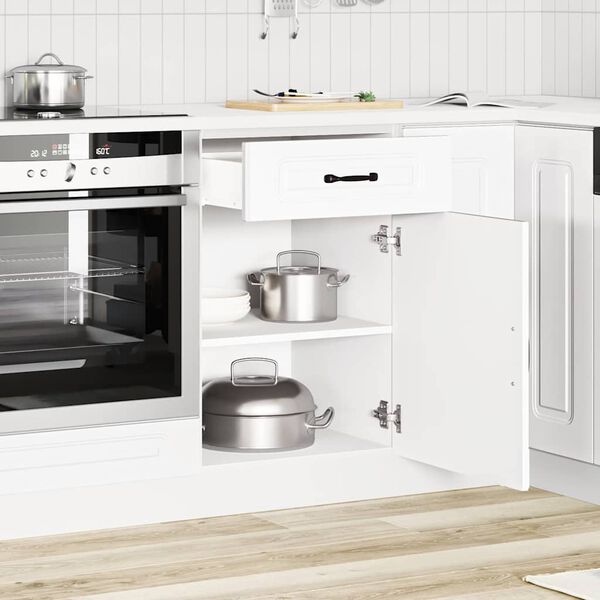 vidaXL Kitchen Base Cabinet Kalmar White Engineered Wood