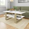 vidaXL Coffee Table White and Sonoma Oak 110x55x42 cm Engineered Wood