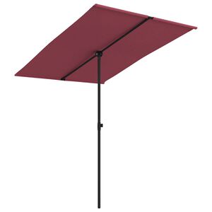 vidaXL Garden Parasol with Aluminium Pole 2x1.5 m Bordeaux Red