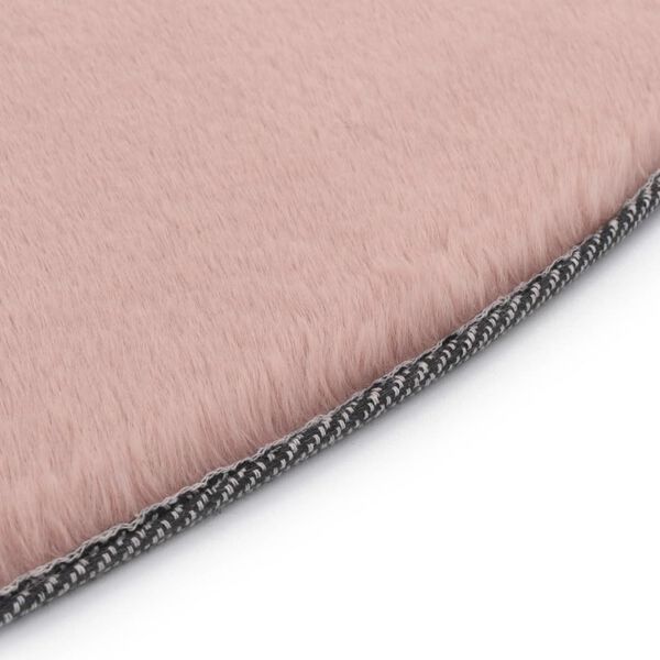 vidaXL Rug 80 cm Faux Rabbit Pelt Old Pink