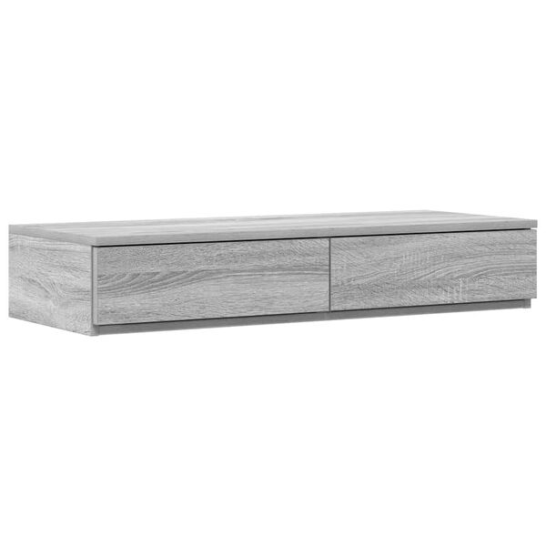 vidaXL Bed Drawers Grey Sonoma 90 x 36.5 x 16.5 cm Engineered Wood