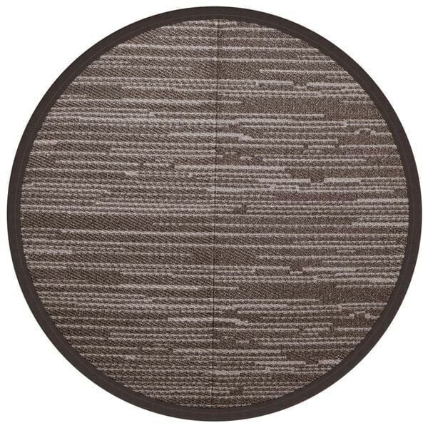 vidaXL Outdoor Carpet ARAKIL Brown Ø120 cm PP