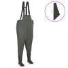 vidaXL Wading Pants with Boots Green Size 38