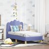 vidaXL Toddler Bed Frame with Headboard Jeans Blue 70 x 140 cm Fabric