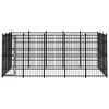 vidaXL Outdoor Dog Kennel Steel 13.82 m&sup2;