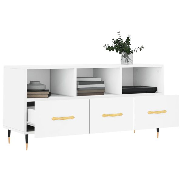 vidaXL TV Cabinet White 102x36x50 cm Engineered Wood