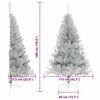 vidaXL Artificial Pre-lit Christmas Tree Silver 180 cm PET