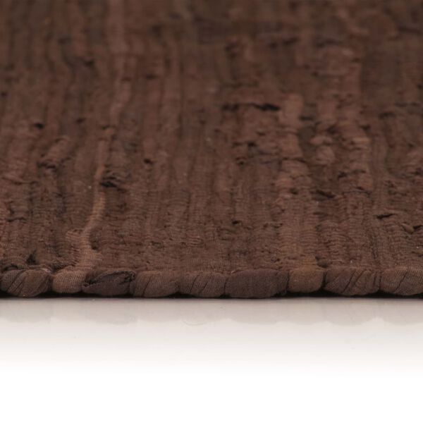vidaXL Hand-woven Chindi Rug Cotton 200x290 cm Brown