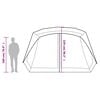 vidaXL Family Tent with LED 10-Person Light Grey and Orange Quick Release