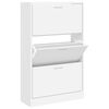 vidaXL Shoe Cabinet White 63x24x103 cm Engineered Wood