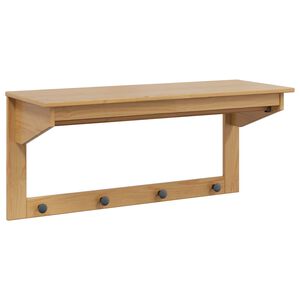 vidaXL Coat Rack HILL Honey Brown 90 x 35 x 41.5 cm Solid Pine Wood