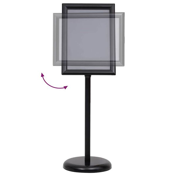 vidaXL Poster Stands 2 pcs Black 45 x 32.7 x 108 cm Aluminium