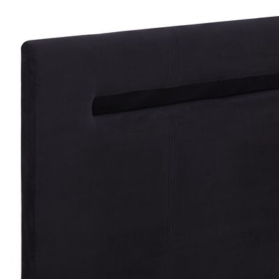 vidaXL Bed Frame with LED Black Fabric 180x200 cm Super King