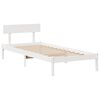 vidaXL Bed Frame without Mattress White 75x190 cm Small Single Solid Wood Pine