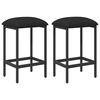 vidaXL Bar Stool 2 pcs Black 40 x 32 x 74 cm Engineered Wood