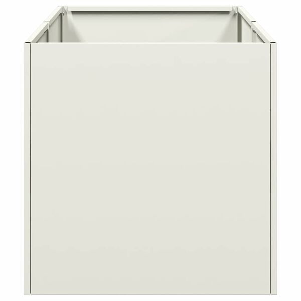 vidaXL Planter White 40x80x40 cm Cold-rolled Steel