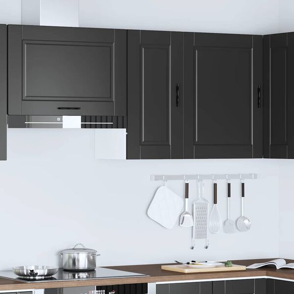 vidaXL Kitchen Wall Cabinet Porto Black Engineered Wood