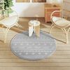 vidaXL Outdoor Carpet ARAKIL Grey &Oslash;120 cm PP