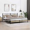 vidaXL Metal Bed Frame without Mattress Sonoma Oak 193x201 cm
