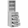 vidaXL Highboard Grey sonoma 40 x 41 x 135 cm Engineered wood