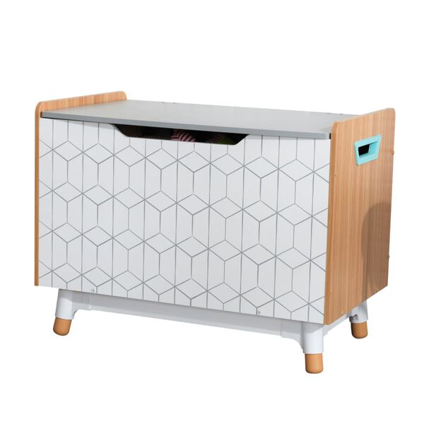 KidKraft Kid Toy Box Mid-Century Modern Grey 73.99x46x55.88 cm