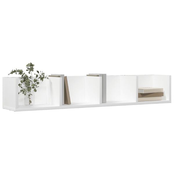 vidaXL Wall Cabinet White 99x18x16.5 cm Engineered Wood