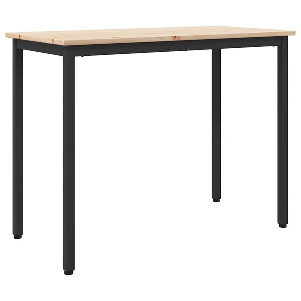 vidaXL Table Natural 100 x 50 x 77 cm Engineered Wood and Steel
