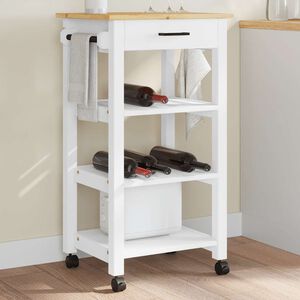 vidaXL Kitchen Trolley MONZA 48x40x88.5 cm Solid Wood Pine