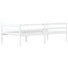 vidaXL Bed Frame without Mattress White Solid Pinewood 90x200 cm