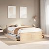 vidaXL Bed Frame without Mattress with Headboard 140x190 cm Solid Wood Pine