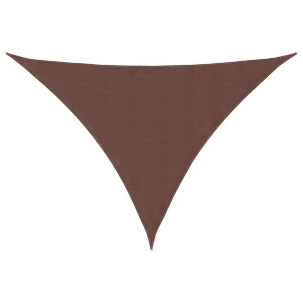 vidaXL Sunshade Sail Oxford Fabric Triangular 5x5x6 m Brown