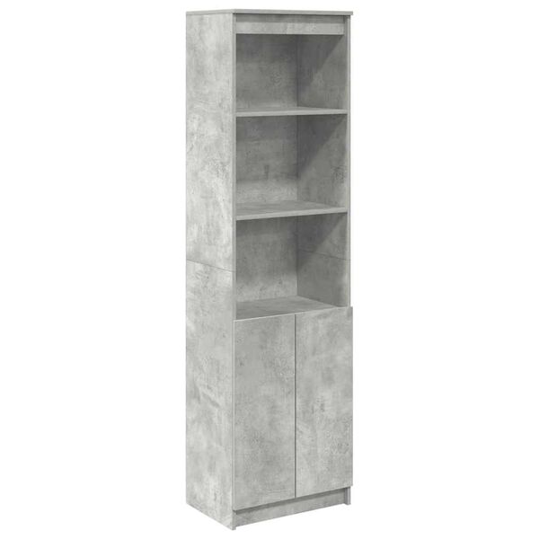 vidaXL Highboard Concrete Grey 50x35x180 cm Engineered Wood