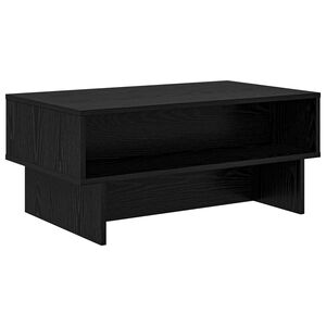 vidaXL Coffee Table Black Oak 80 x 46 x 35 cm Engineered Wood