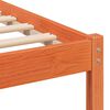 vidaXL Bed Frame with Headboard Wax Brown 150 x 200 cm Solid Pine Wood