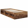vidaXL Bed Frame with Headboard Old Wood 90 x 200 cm Engineered wood