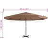 vidaXL Garden Parasol with Aluminium Pole 500 cm Taupe