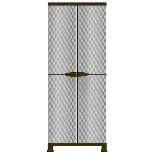 vidaXL Plastic Cabinet 68x39x171.5 cm Rattan Design