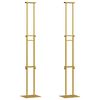 vidaXL Trade Show Displays 2 pcs Gold 30 x 23.5 x 210 cm Steel