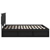 vidaXL Bed Frame with Headboard Black 200 x 200 cm Solid Pine Wood