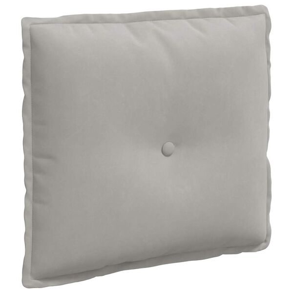 vidaXL Back Pillow Light Grey 50 x 45 cm Microfibre Fabric