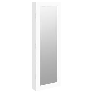 vidaXL Mirror Jewellery Cabinet Wall Mounted White 30x8.5x90 cm