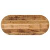 vidaXL Table Top 140x60x2.5 cm Oval Solid Wood Rough Mango